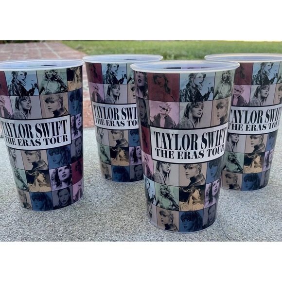 Taylor Swift The Eras Tour Movie Cup‎ AMC Exclusive NEW 4 Pack Set - Picture 1 of 2